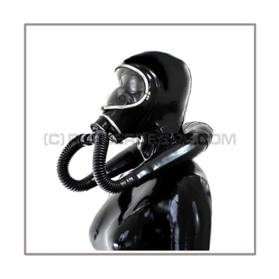 Deluxe MSA-AUER gasmask-zipperhood-system SMELLBAG-3S with neckrespirator-rubbersmell-bag-set